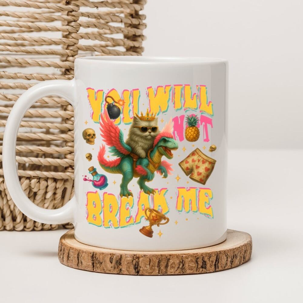 Dungeon Crawler Carl 15 oz Mug Coffee Cup Donut Cat Funny Novel Book 32